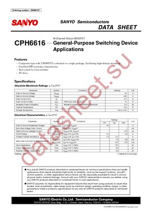 CPH6616-TL-E datasheet  
